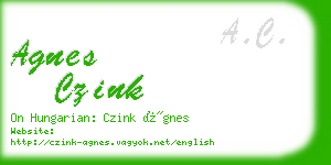 agnes czink business card